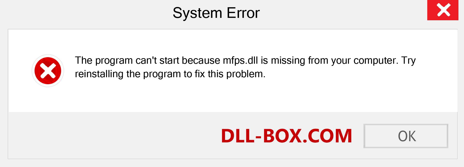  mfps.dll file is missing?. Download for Windows 7, 8, 10 - Fix  mfps dll Missing Error on Windows, photos, images